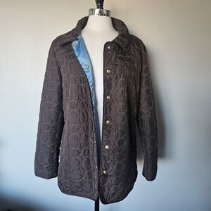 Coach Quilted Lightweight Jacket – Brown – Size Large